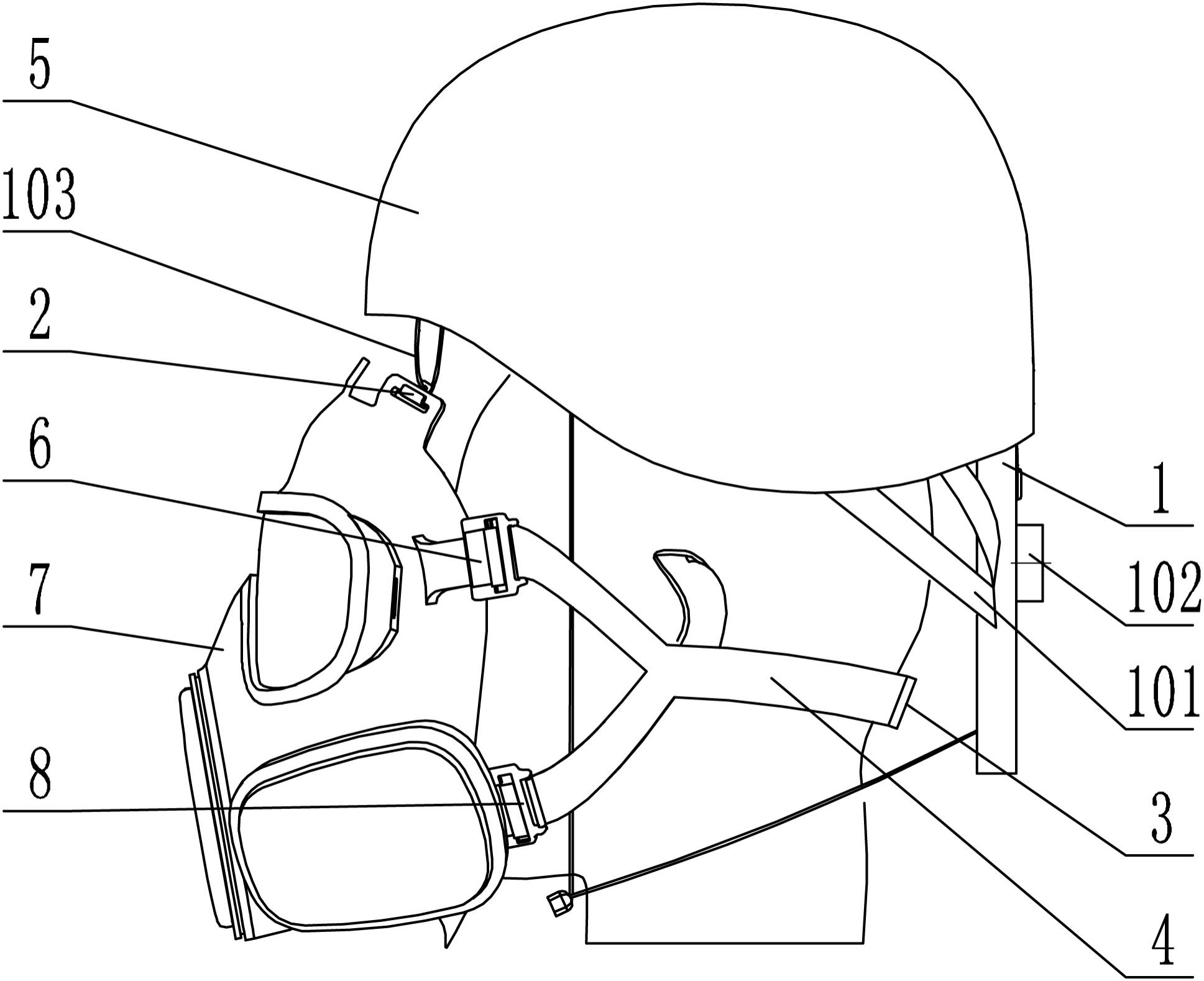 一种基于悬挂系统式的面具与头盔连接结构及方法与流程